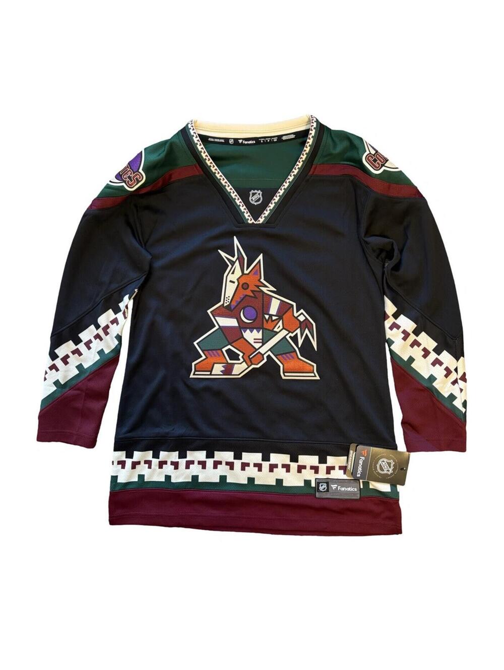 Arizona Coyotes Kachina Fanatics Breakaway Black Hockey Jersey Womens Size Small
